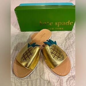 NIB Kate Spade Pineapple Slides sz 7.5. Never Worn!